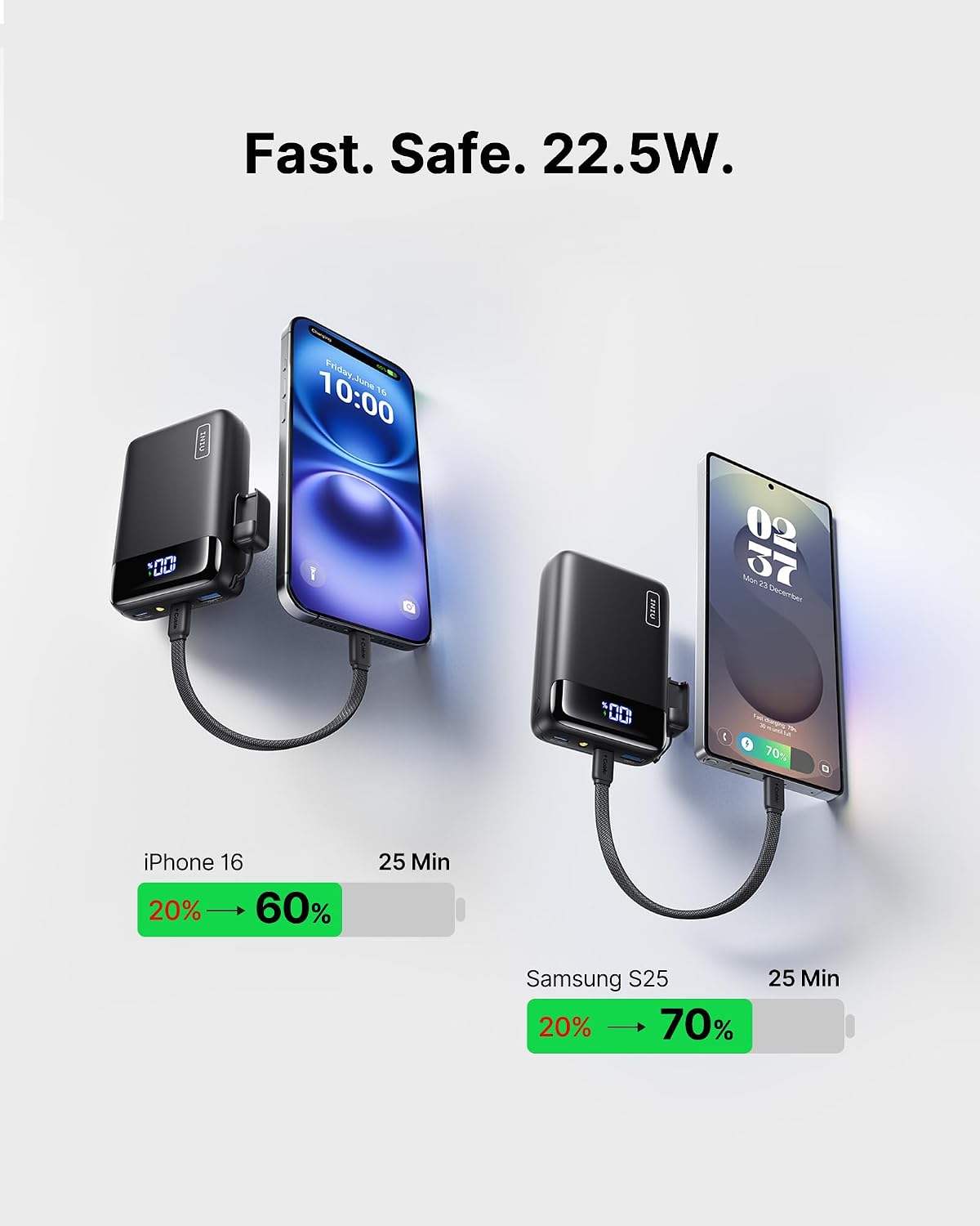 INIU Portable Charger, Smallest 20000mAh 22.5W Fast Charging Power Bank - Image 4