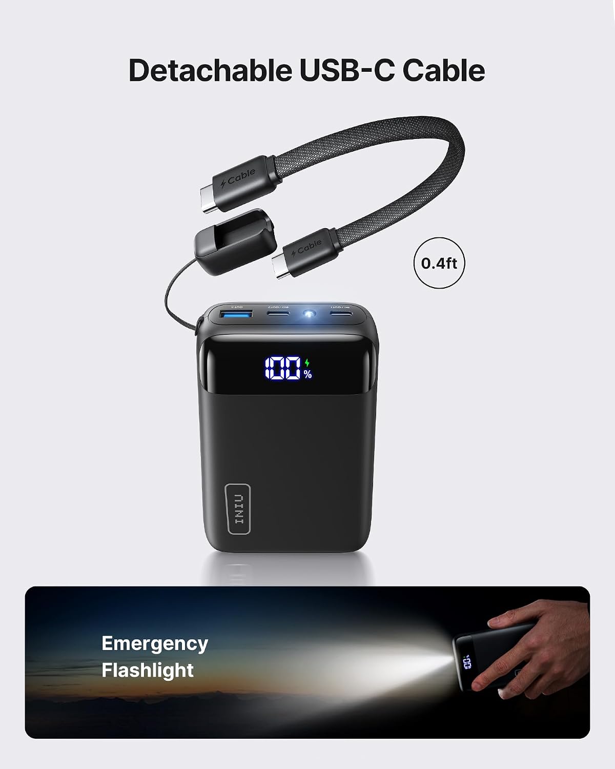 INIU Portable Charger, Smallest 20000mAh 22.5W Fast Charging Power Bank - Image 6