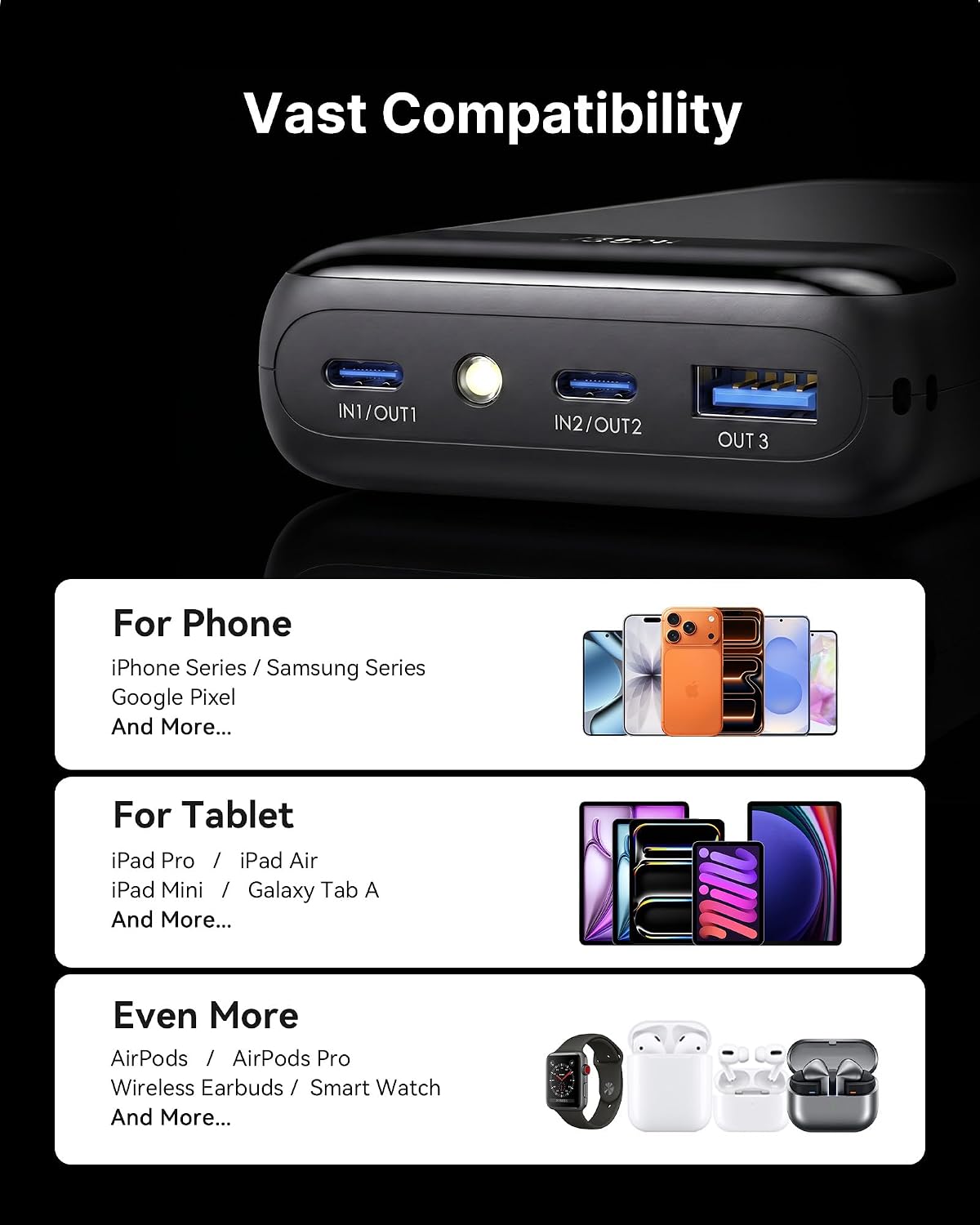 INIU Portable Charger, Smallest 20000mAh 22.5W Fast Charging Power Bank - Image 7
