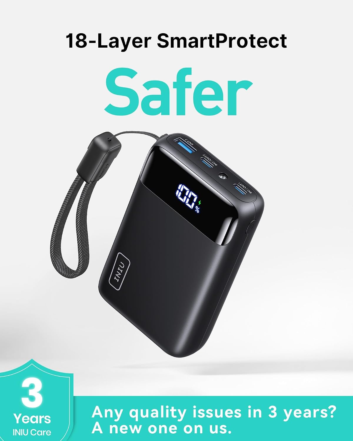 INIU Portable Charger, Smallest 20000mAh 22.5W Fast Charging Power Bank - Image 8